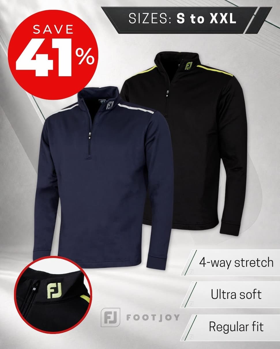 Footjoy Mens Jersey Solid Chill-Out Golf Stretch Soft Sweater