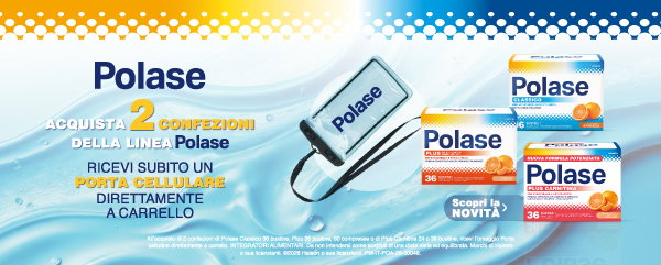 Promo Polase: acquista 2 confezioni della linea Polase in omaggio un porta cellulare