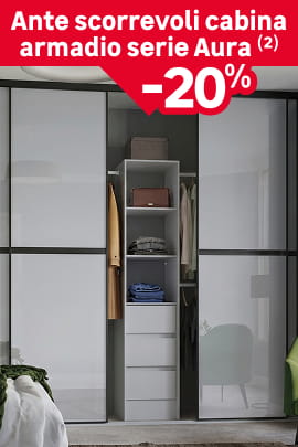 -20% Ante scorrevoli cabina armadio serie Aura