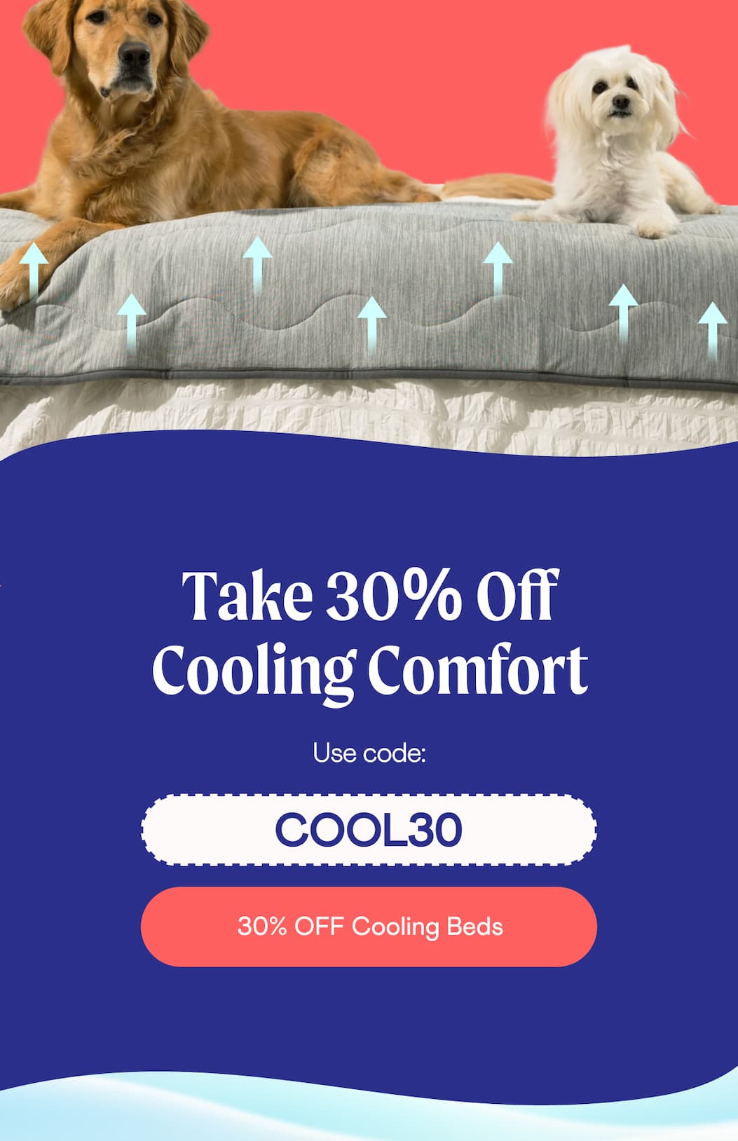 ❄️ Take 30% off cooling comfort  | Use code: COOL30 | 30% OFF Cooling Beds