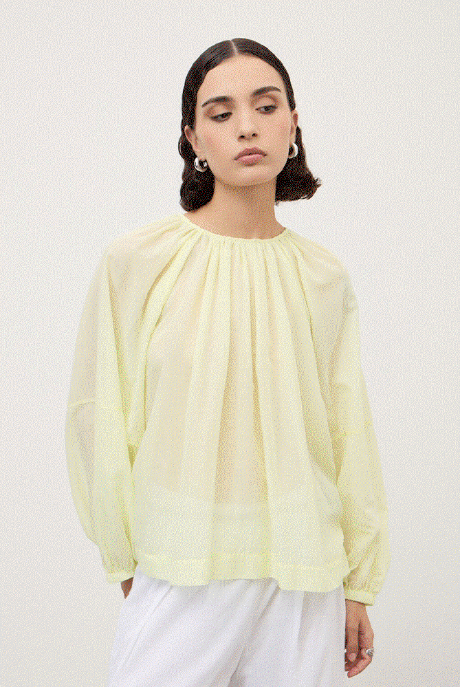 Camicia ampia increspata