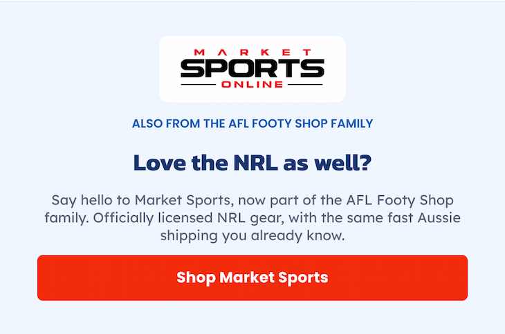 If you love NRL, visit our sister store Market Sports Online