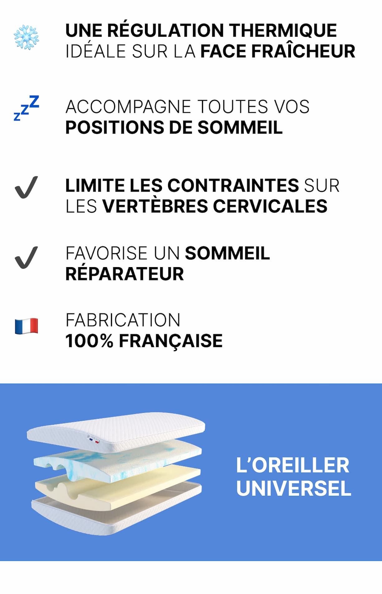 Régulation thermique idéale sur la face fraîcheur