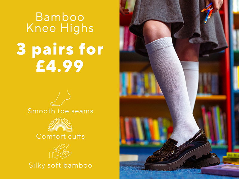 Bamboo Knee Highs - 3 pairs for £4.99