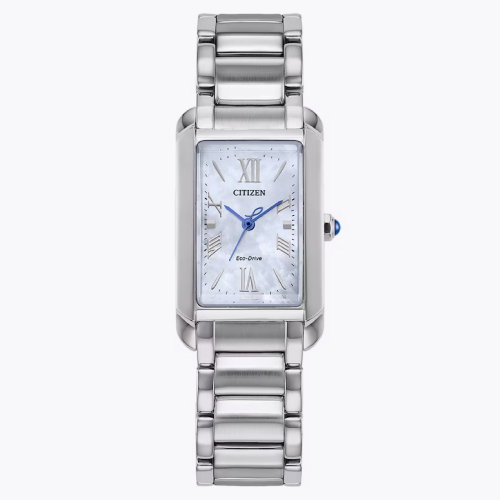 Citizen L Eco-Drive Women's Rectangle Stainless Steel Bracelet Watch