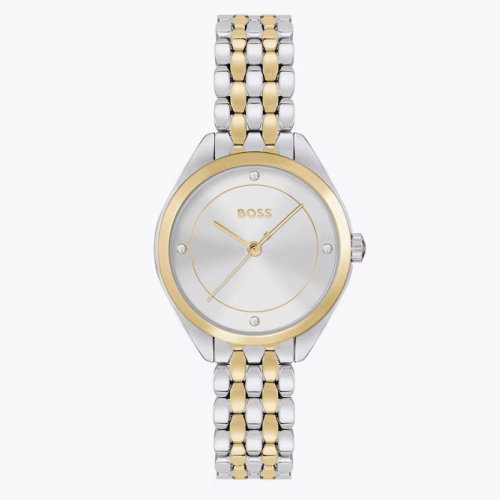 BOSS Mae Women's Silver Dial & Two Tone Link Bracelet Watch
