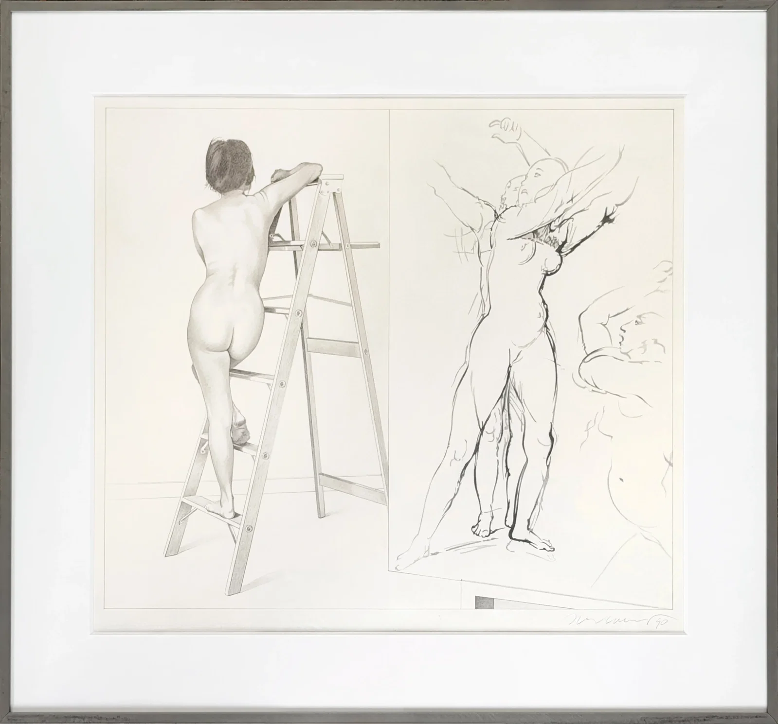 Mel Ramos, The Drawing Lesson #12, 1990
