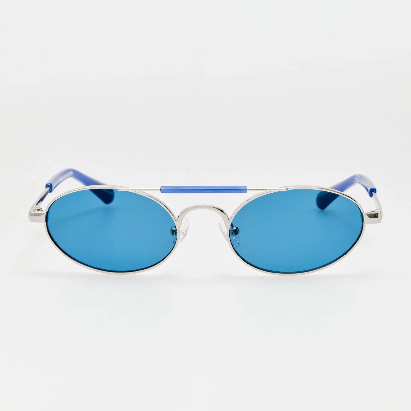 Image of Oval Sunglasses in Navy