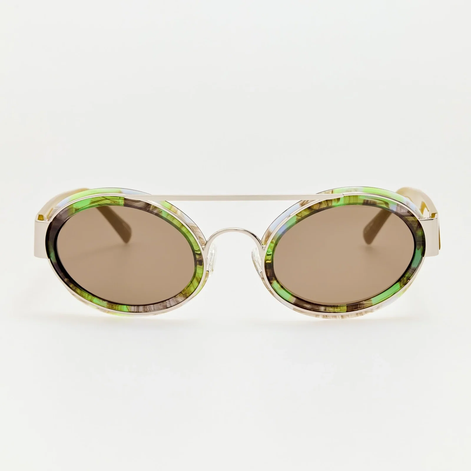 Image of Cat Eye Sunglasses in Malachite