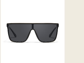 Image of large black shield sunglasses