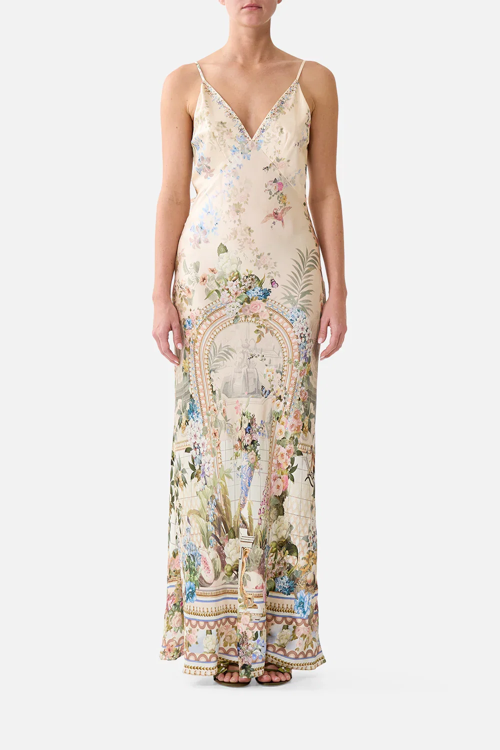 Image of V NECK FULL LENGTH BIAS SLIP DRESS MIDSUMMER MASTERPIECE