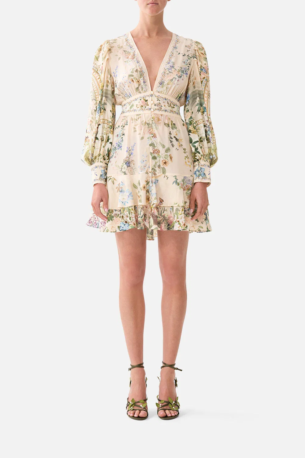 Image of BUTTON FRONT FRILL DRESS MIDSUMMER MASTERPIECE