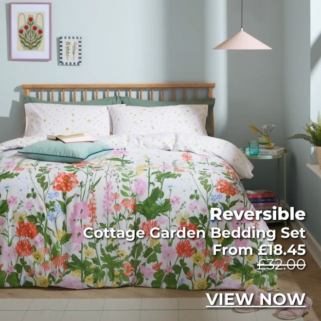 Reversible Cottage Garden Bedding Set