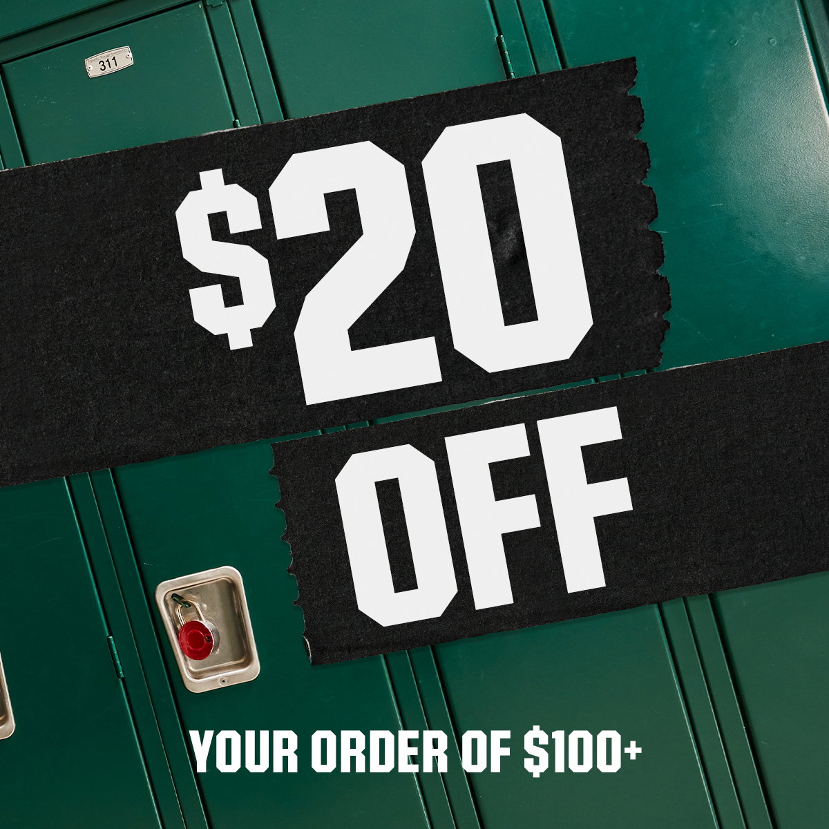 $20 off your order of $100+.