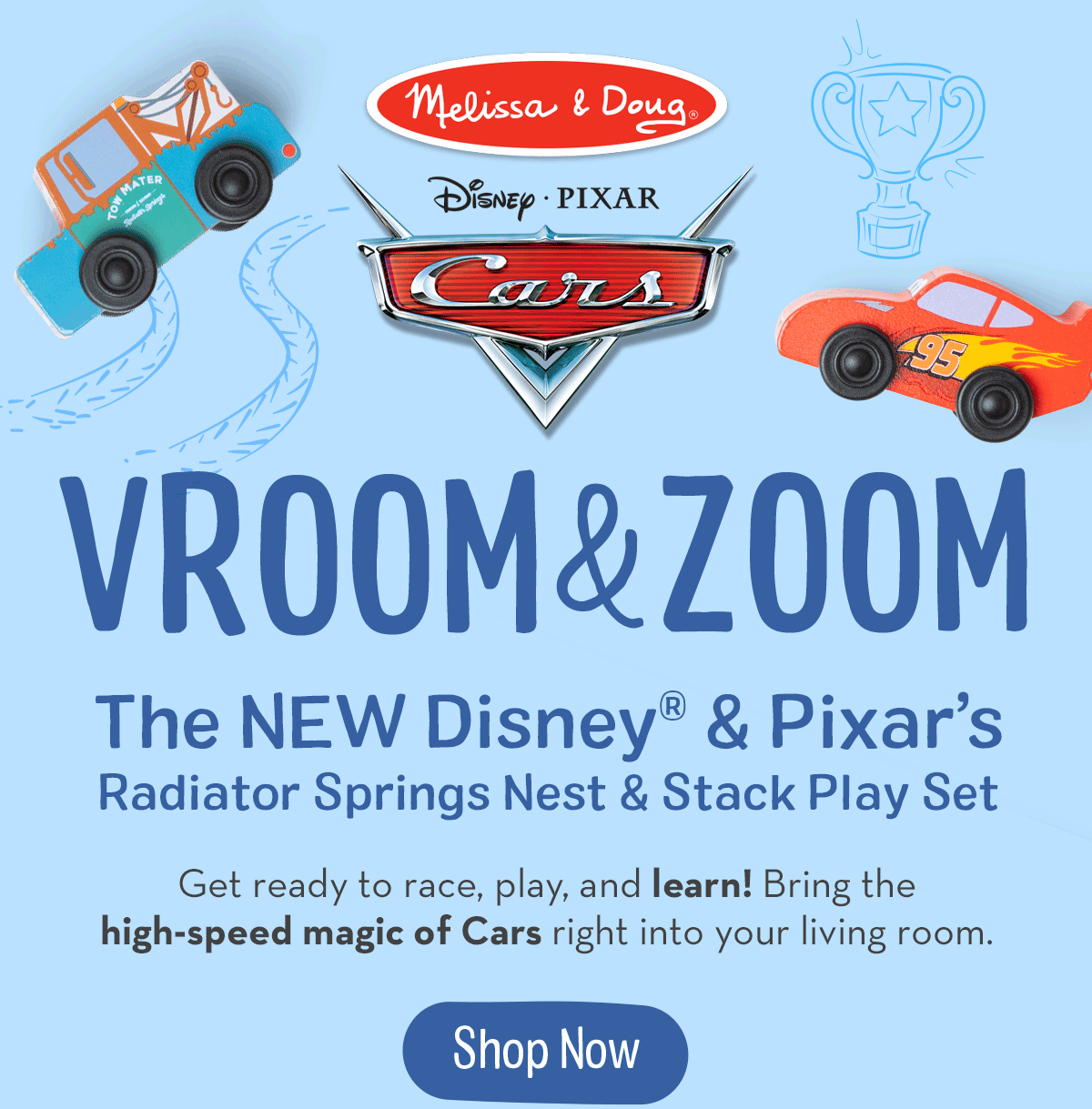 NEW Disney Radiator Springs Nest and Stack Play Set