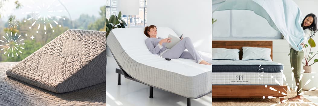 Wedge Pillow, Adjustable Base, Oceano Mattress
