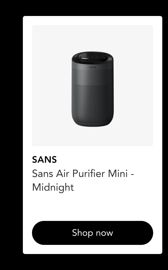 Sans Air Purifier Mini - Midnight - Shop now