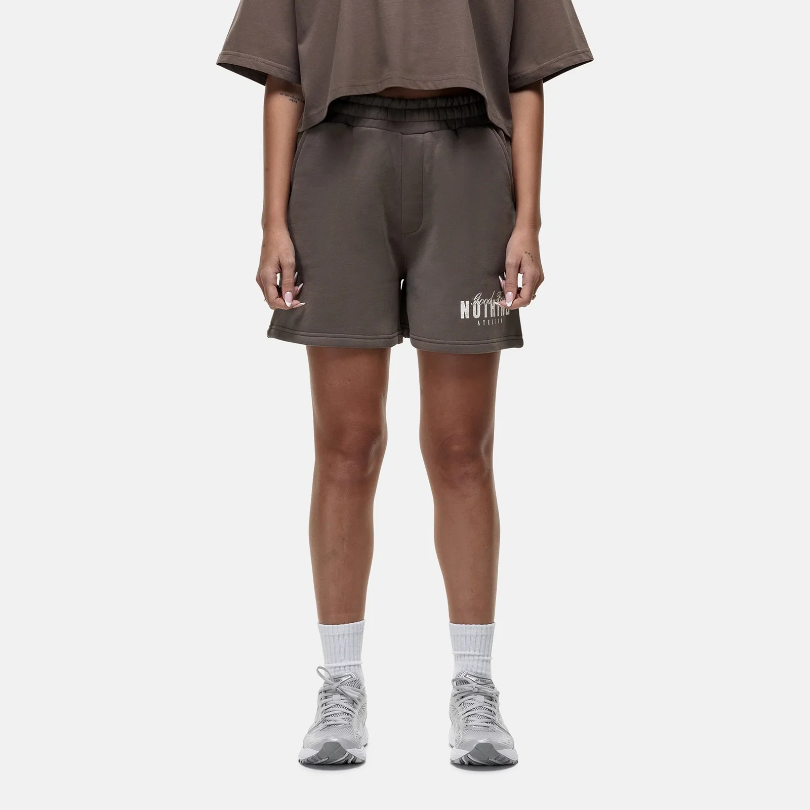 Image of Washed Butterfly Taupe Shorts