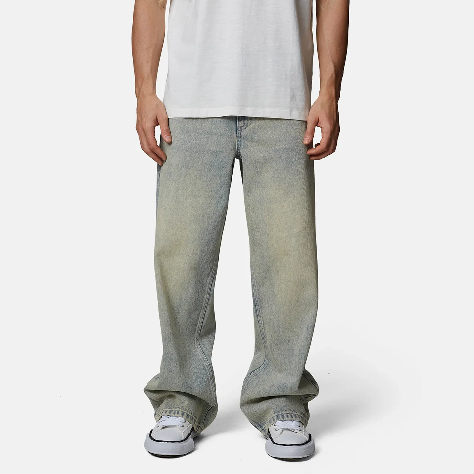 Image of Baggy Light Blue Wash Denim Jeans