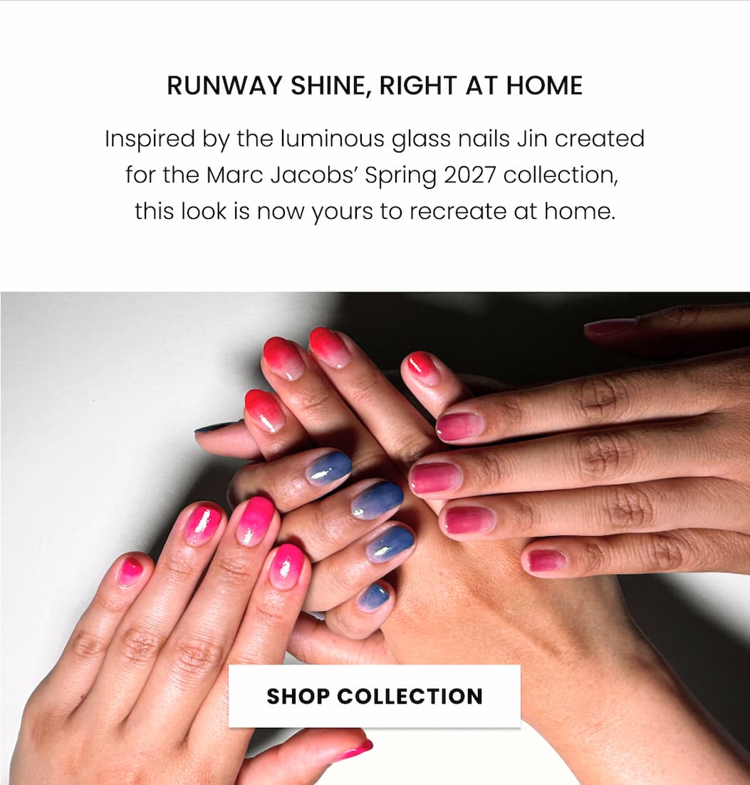 Colorful ombré glass nails