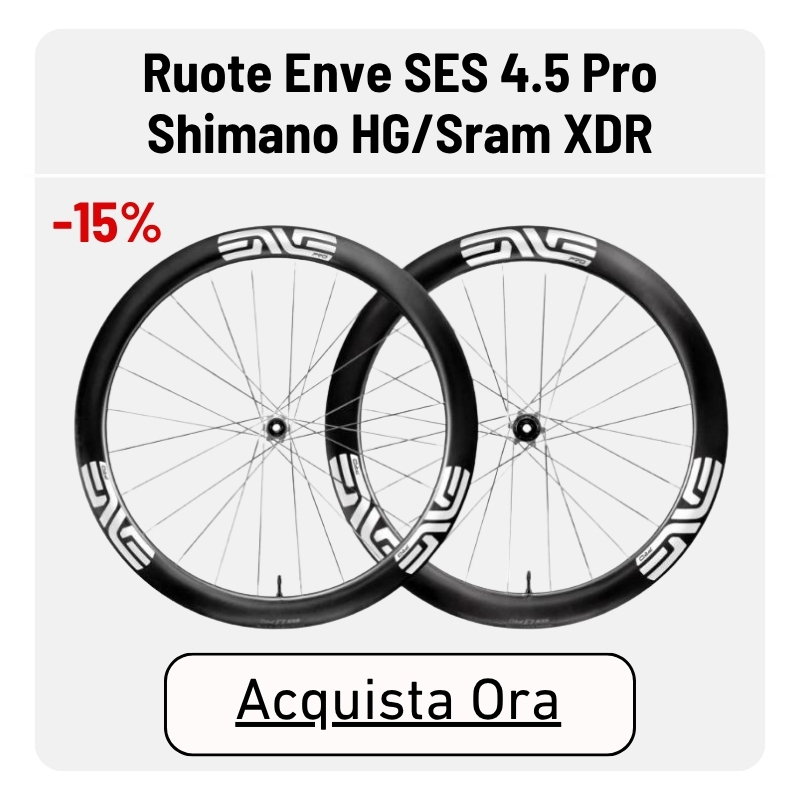 Pair of ENVE SES 4.5 Pro carbon road wheels, compatible with Shimano HG and SRAM XDR freehubs, 15% off