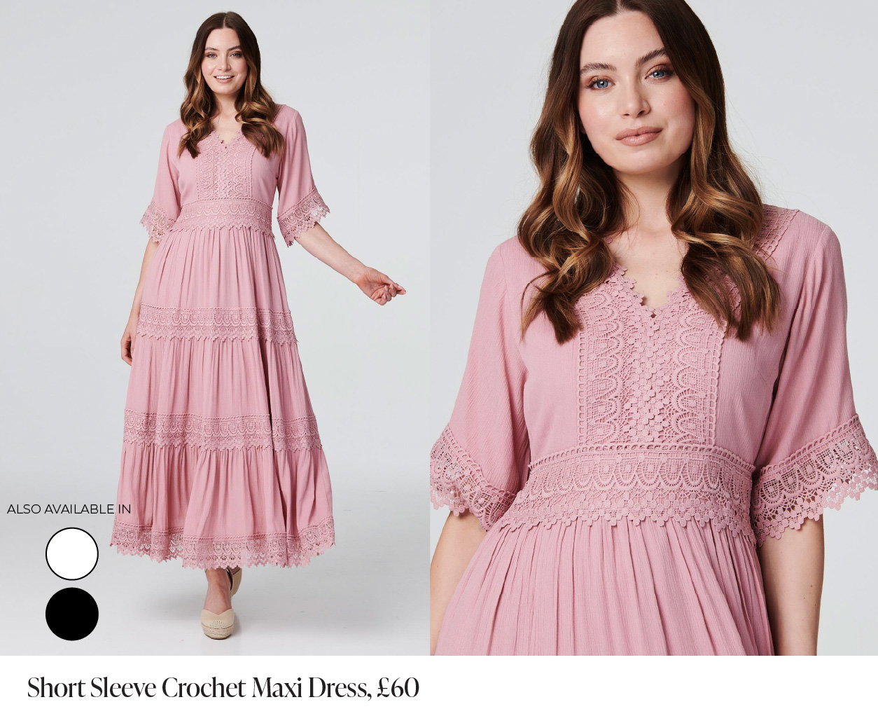 Short Sleeve Crochet Maxi Dress | Shop Now