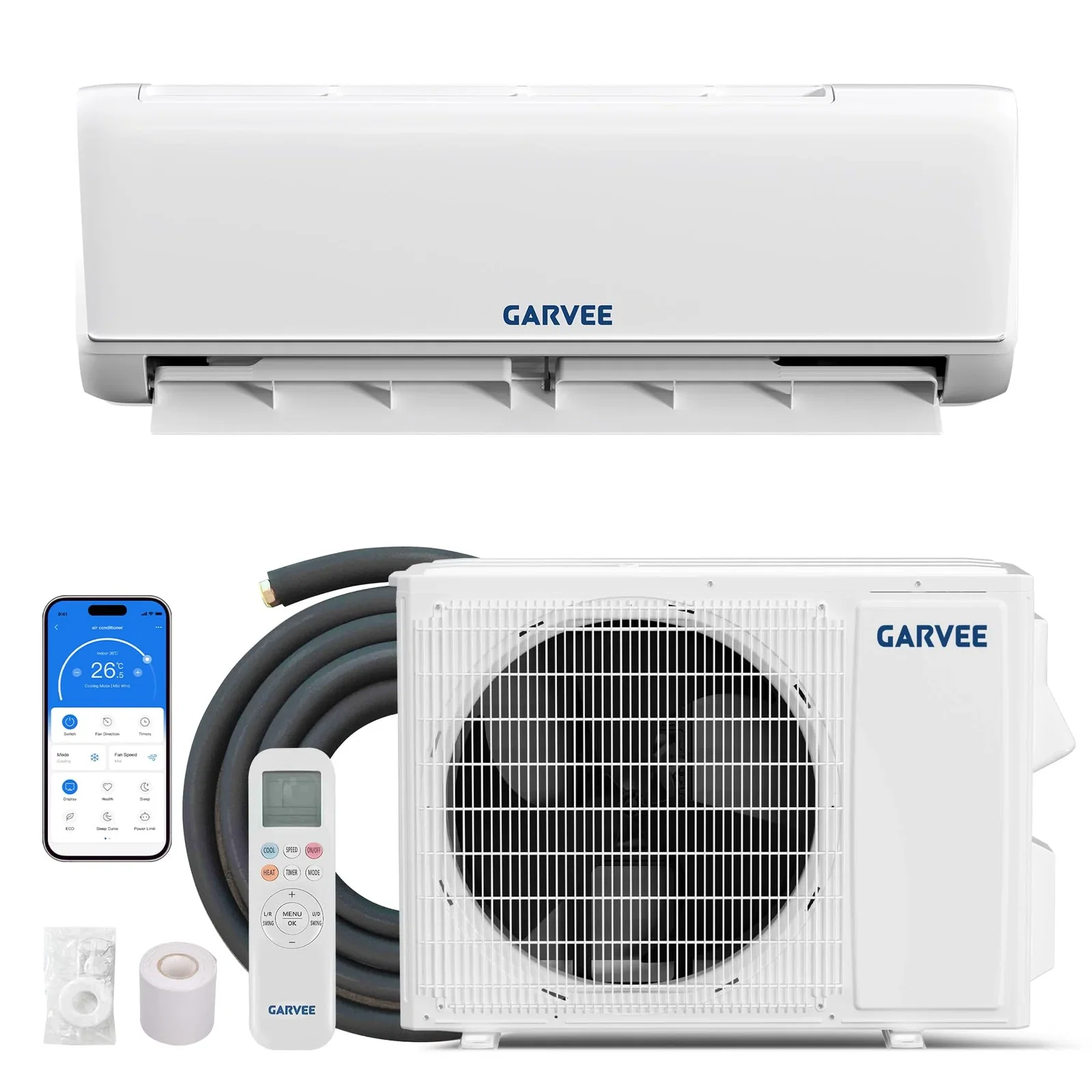 Image of 24000 BTU High Efficiency Mini Split Central Air Conditioner & Heater – 19 SEER2, 230V