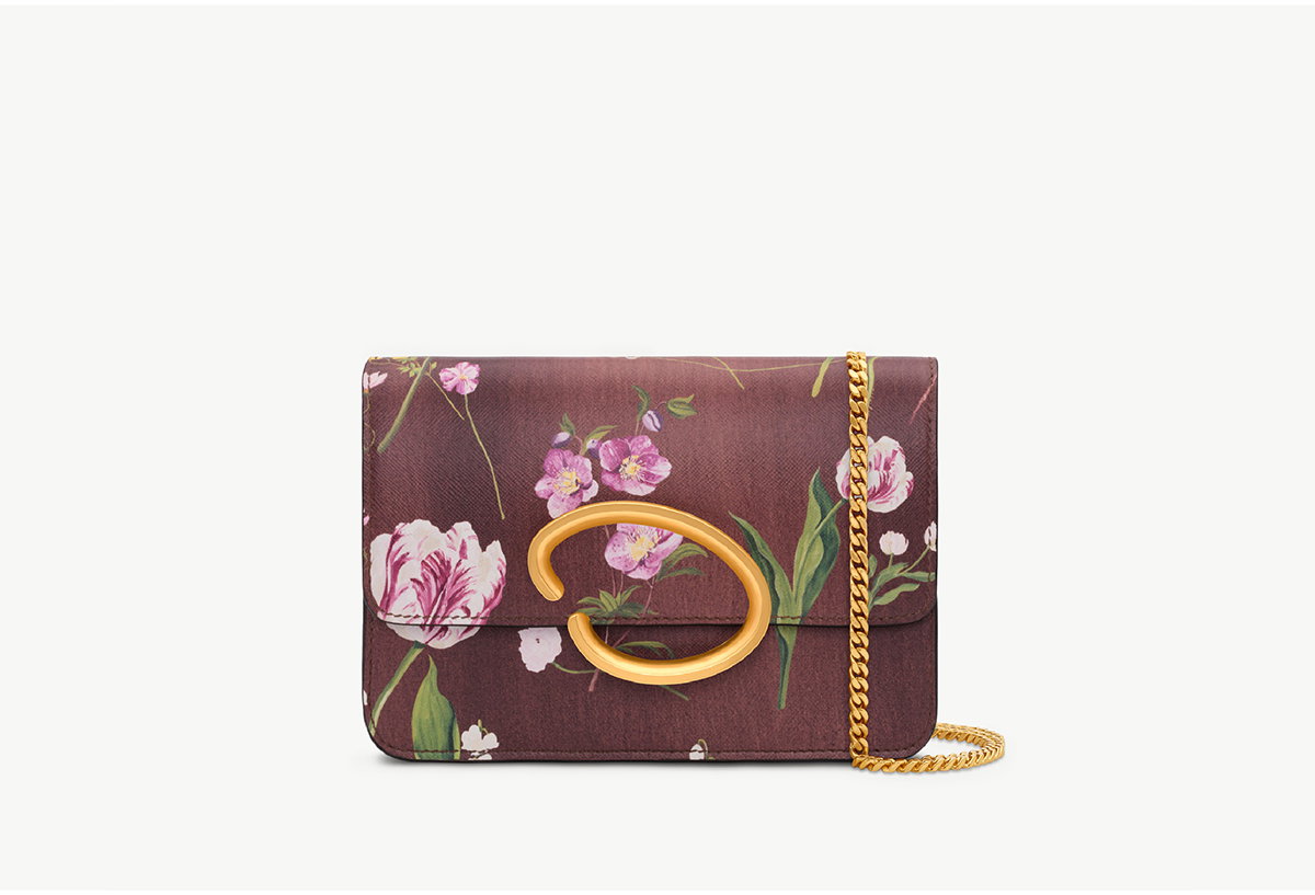 Mixed Botanical Printed O Pochette