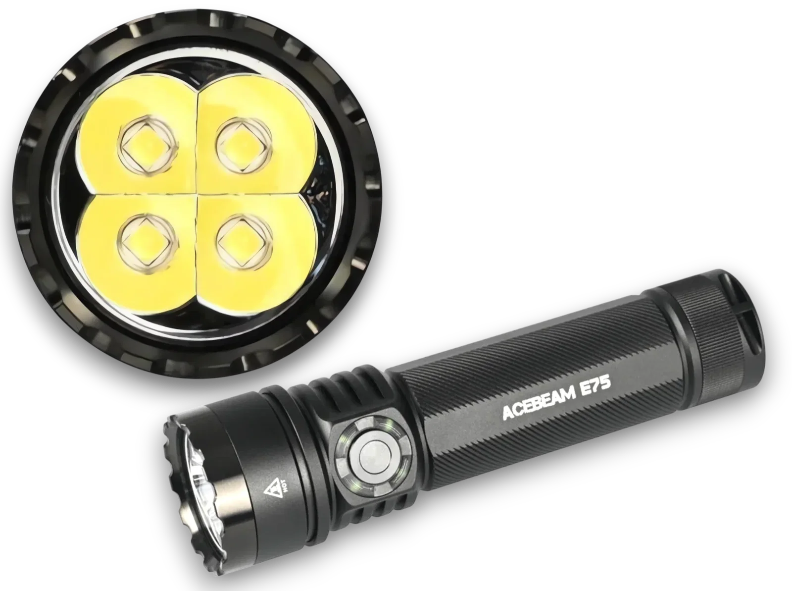 Acebeam IntelliBeam E75 Quad Core 4500 Lumens Flashlight