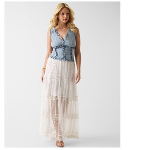 Blue soledad rebeca chambray top