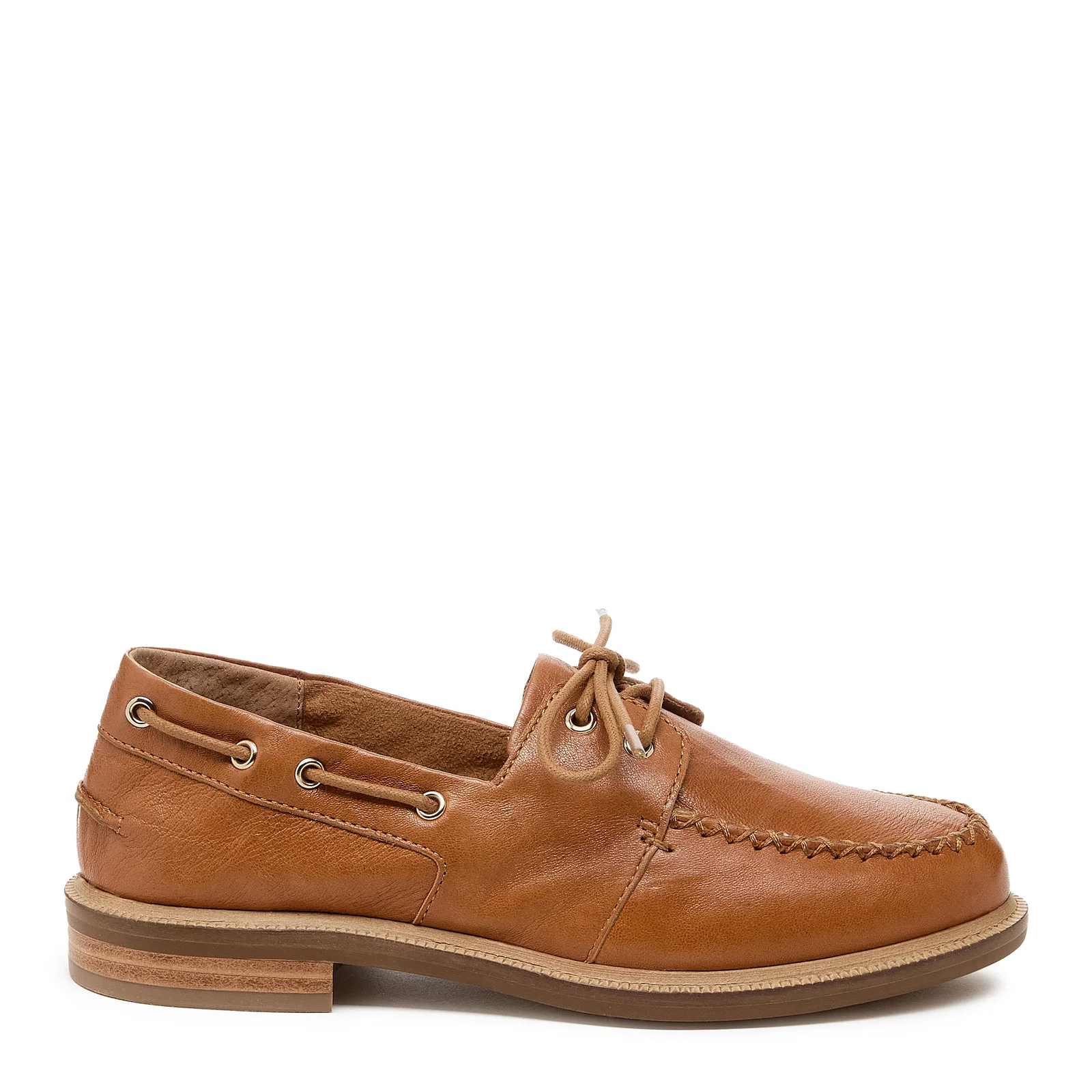 Image of Linny Fox Leather Boat Shoe
