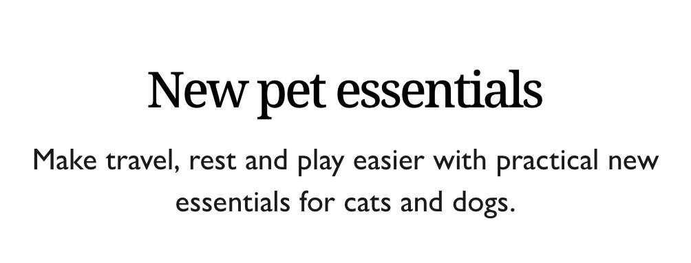 New pet essentials