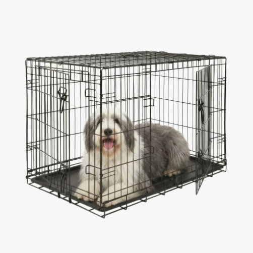 2 Door Metal Dog Crate with Removable Tray - Large