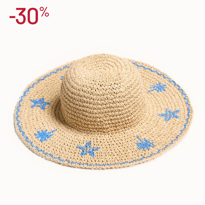 Cappello in Paglia Decorazione Sea Life