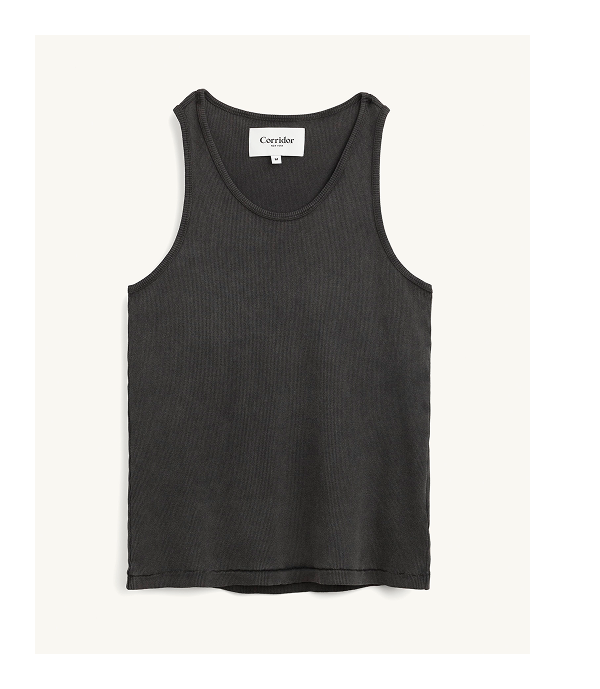 Ribbed Tank - Black