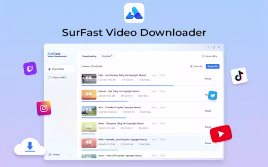 SurFast Video Downloader – 2 PCs (Win/Mac) | Lifetime Access