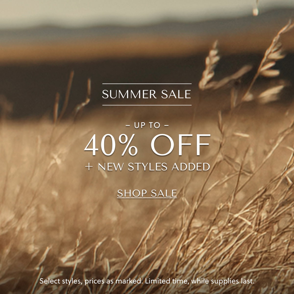 Summer Sale - 40% Off
