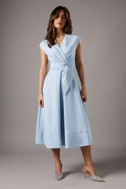 Belted Crepe Dress