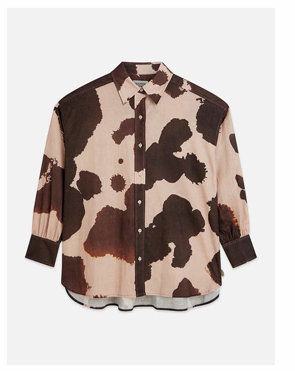 Linen Blend Printed Shirt