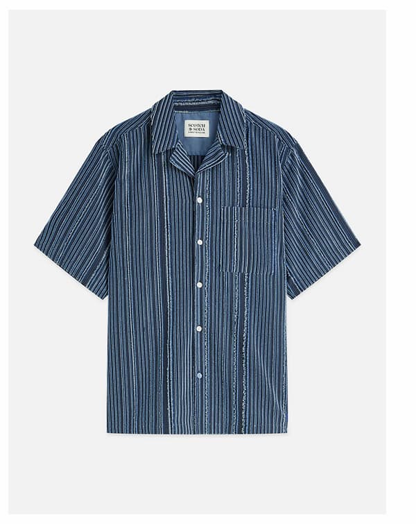 Textured Relaxed-Fit Short Sleeved Shirt