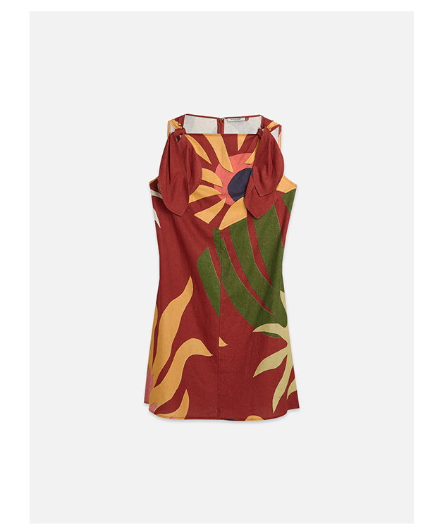 Printed Mini Tie Dress