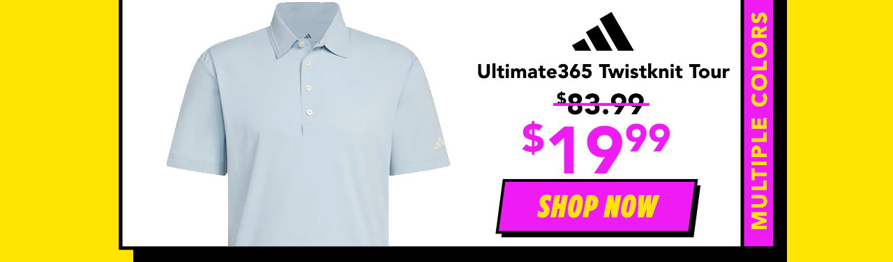 adidas Ultimate365 Twistknit Tour Golf Polo Shirt - ON SALE