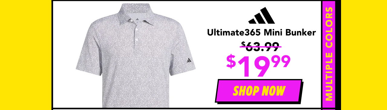 adidas Ultimate365 Mini Bunker Golf Polo Shirt - ON SALE
