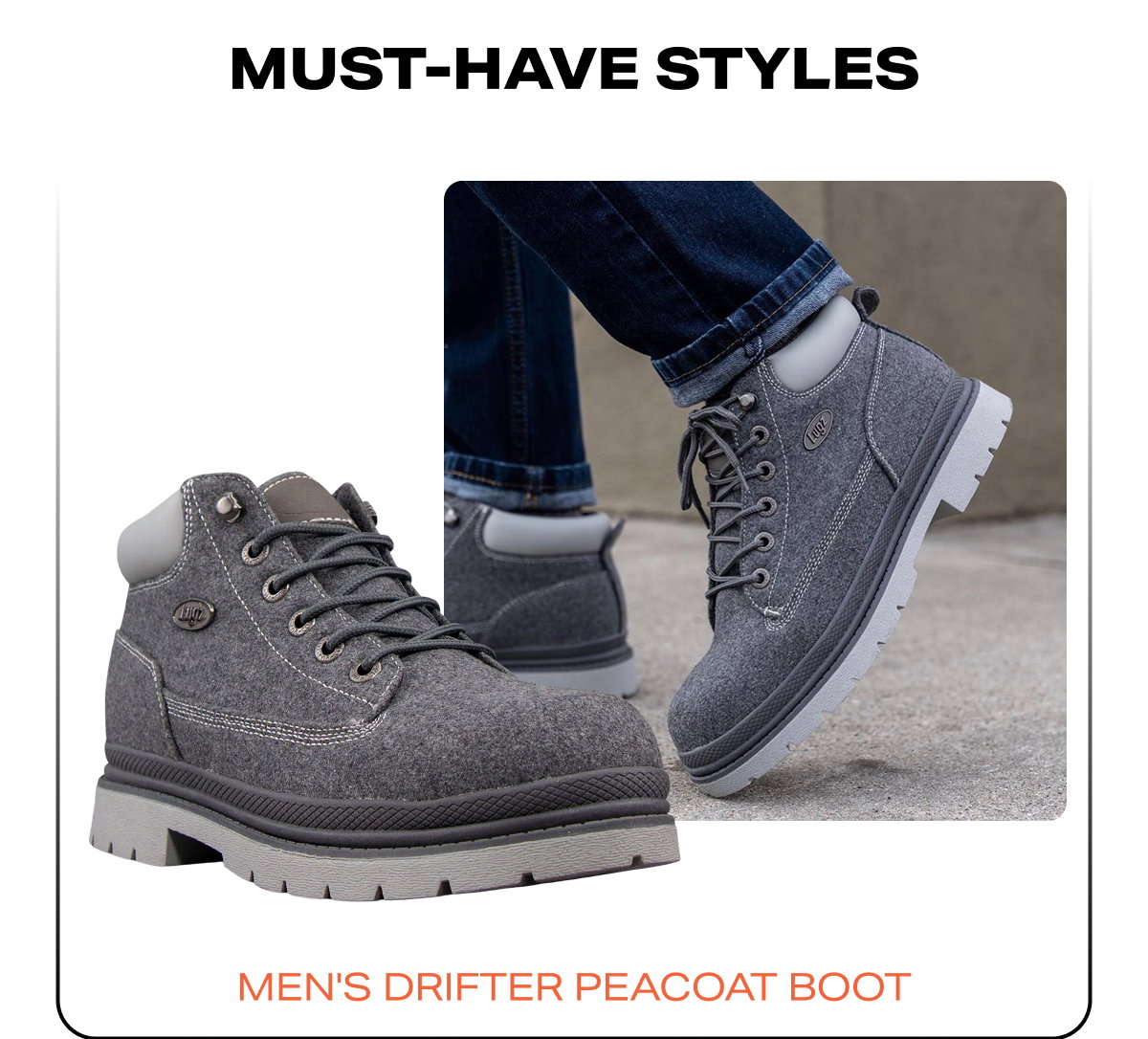 MEN'S DRIFTER PEACOAT BOOT