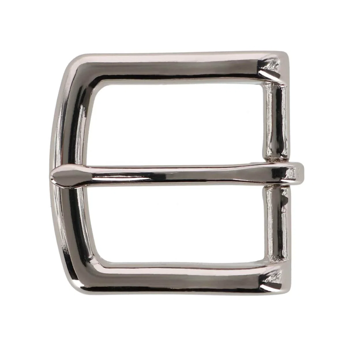 Image of 32mm Solid Brass Polished Silver Single Prong Buckle