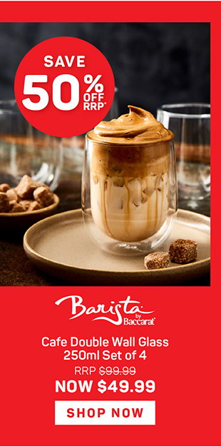Baccarat Barista Cafe Double Wall Glass 250ml Set of 4