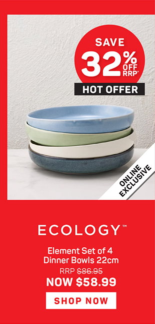 Ecology Element Set of 4 Dinner Bowls 22cm
