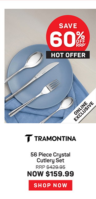 Tramontina 56 Piece Crystal Cutlery Set