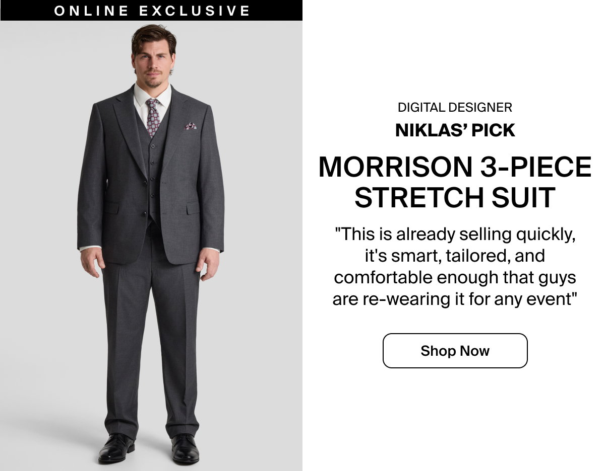 Charcoal Morrison Stretch Suit Jacket