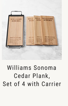Williams Sonoma Cedar Plank, Set of 4 with Carrier